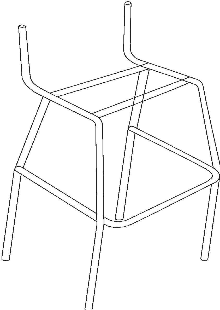 SBFT 200 C - Base Taburete de 4 patas Rombo Cromada